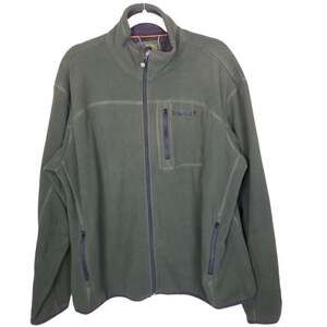 Timberland Men Green Fleece Full Zip Jacket Size XL Gorpcore Outdoor Granola